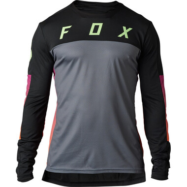 FOX DEFEND AURORA Long-Sleeved Jersey Black/Grey 2023 0